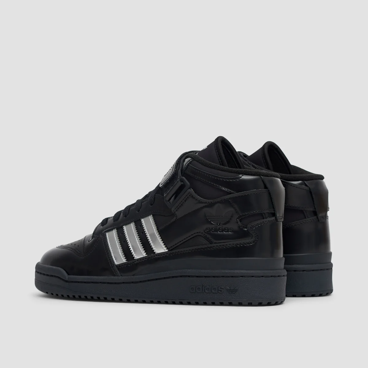 adidas Forum 84 Mid ADV X Heitor Shoes - Core Black/Silver Metallic/Core Black - Image 3