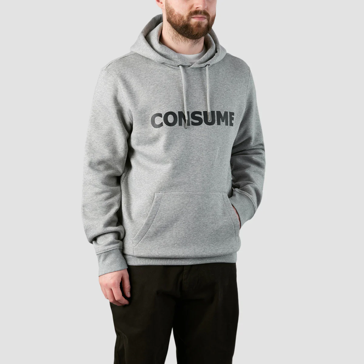 Consume Logo Pullover Hoodie Athletic Heather/Black - Image 3