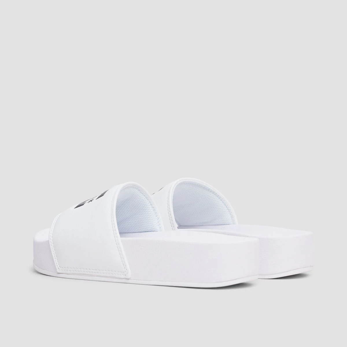 DC Slide Platform Sandals White/White/Black - Womens - Image 3