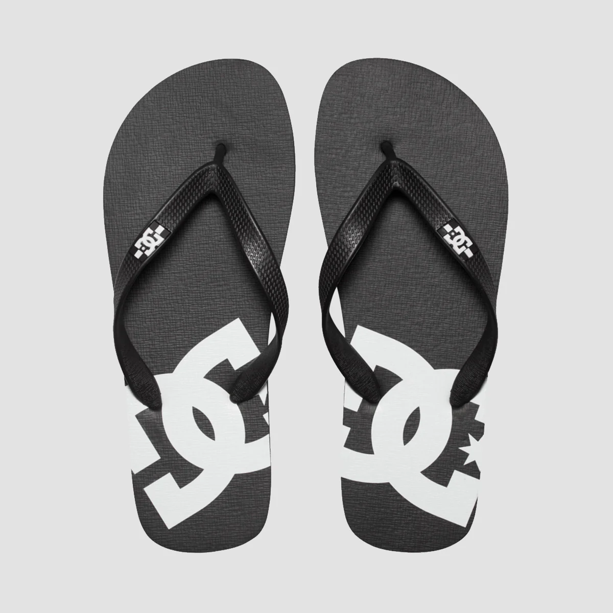 DC Spray Flip Flops - Black/Black/White - Image 3