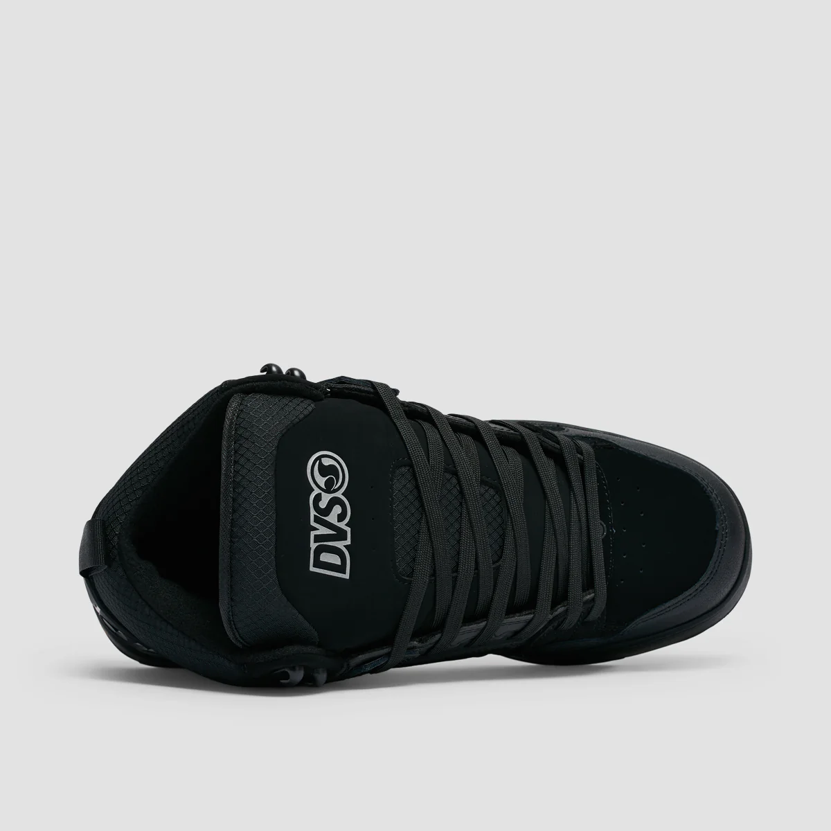 DVS Comanche Boots Black/Reflective/Charcoal Nubuck - Image 4