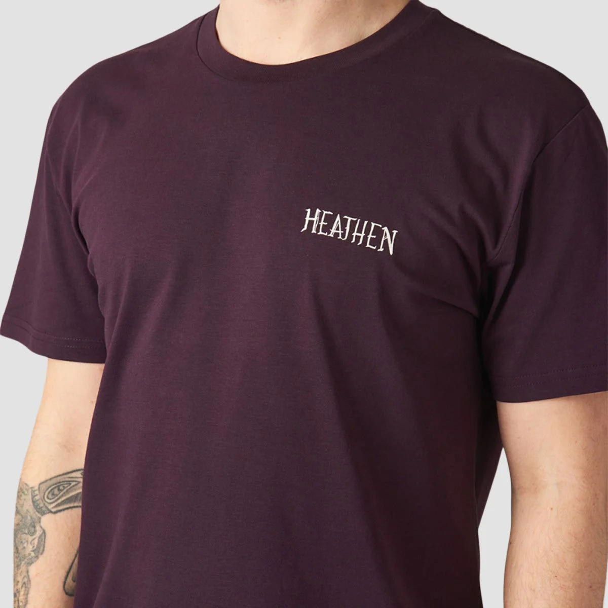 Heathen Devine Dragon T-Shirt Plum - Image 3