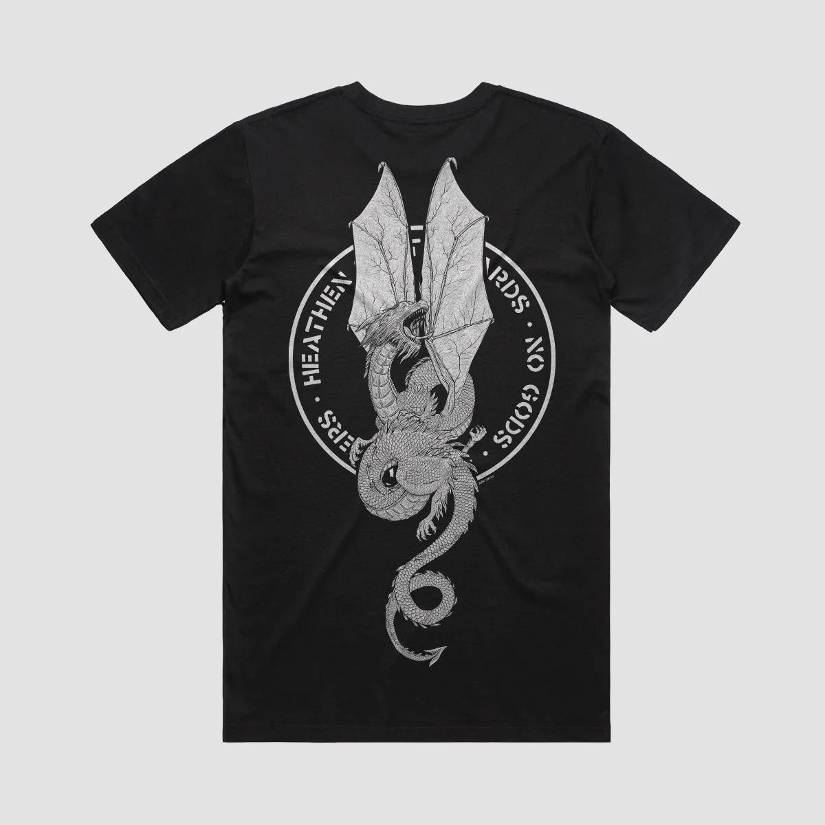Heathen Devine Dragon T-Shirt Black - Image 4