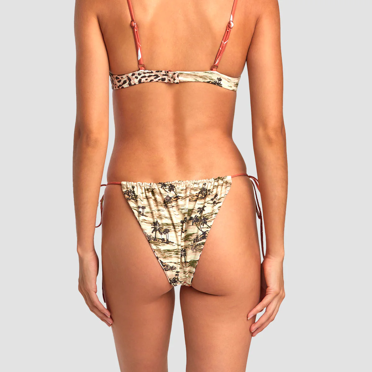 RVCA Tossed Slide Tie Reversible Bikini Bottoms Multi - Womens - Image 3