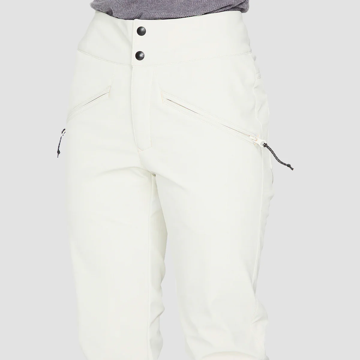 Volcom Battle Stretch HR Snow Pants Off White - Womens - Image 3