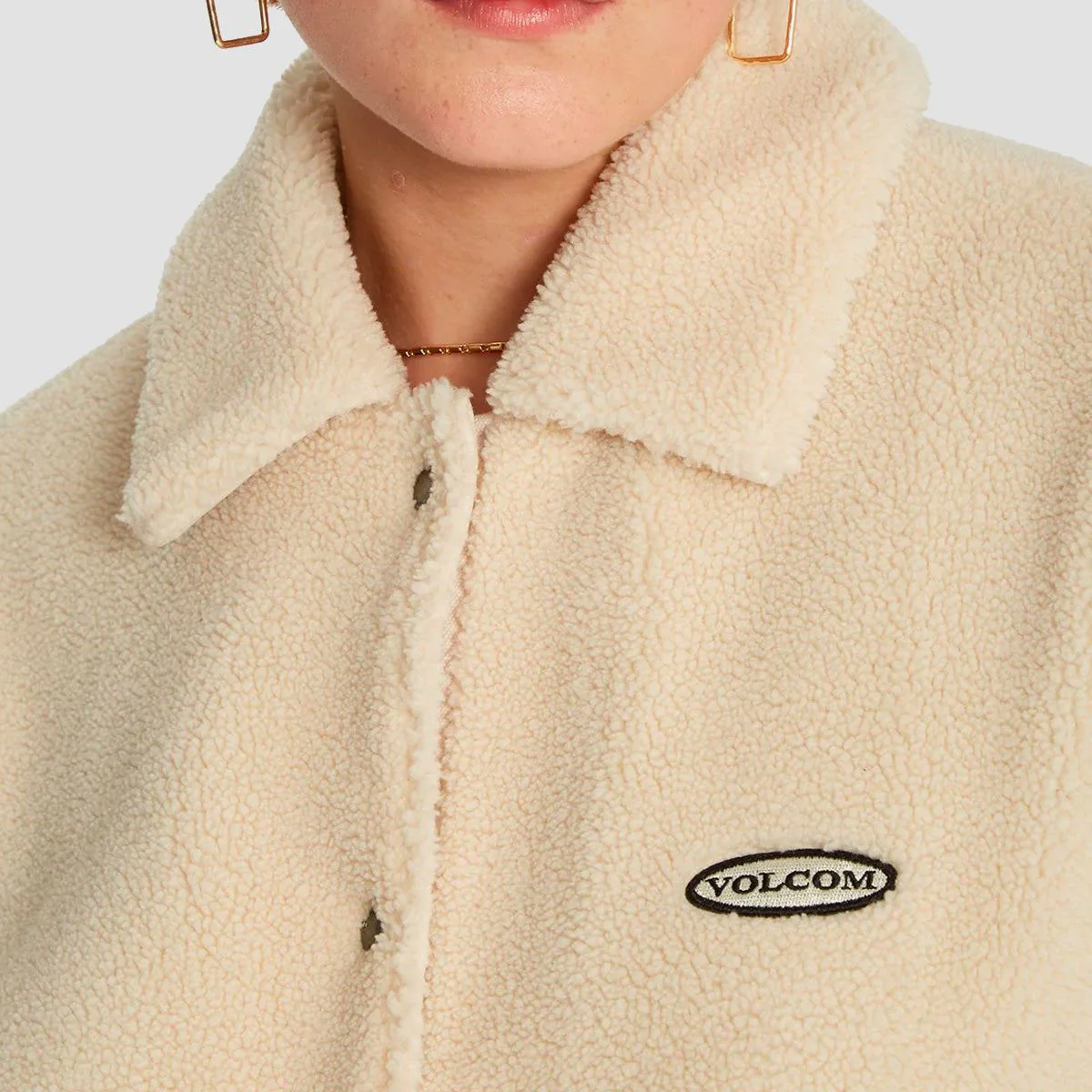 Volcom Blastone Dizzorder Coat Sherpa Jacket Sand - Womens - Image 3