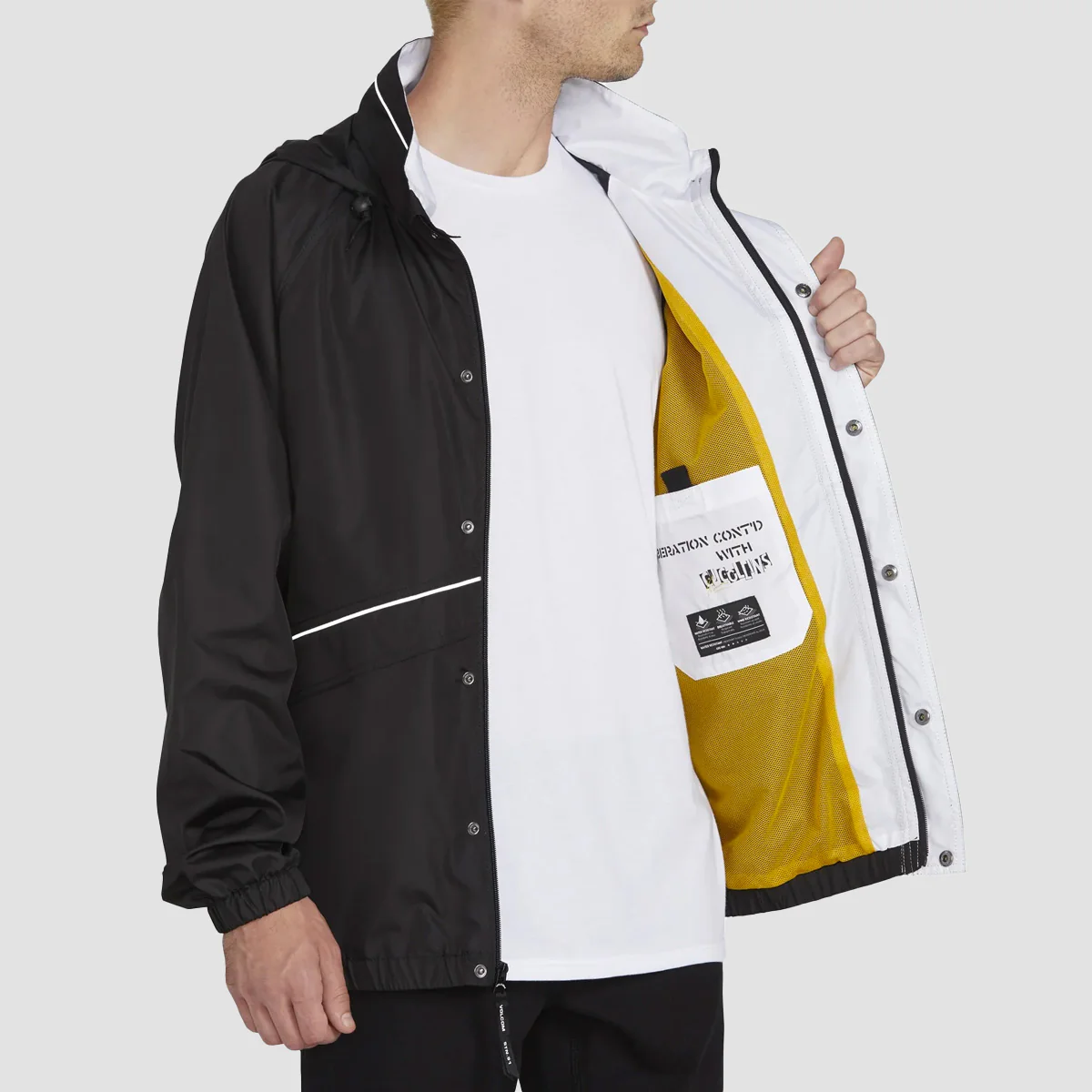 Volcom CJ Collins Windbreaker Jacket Black - Image 3