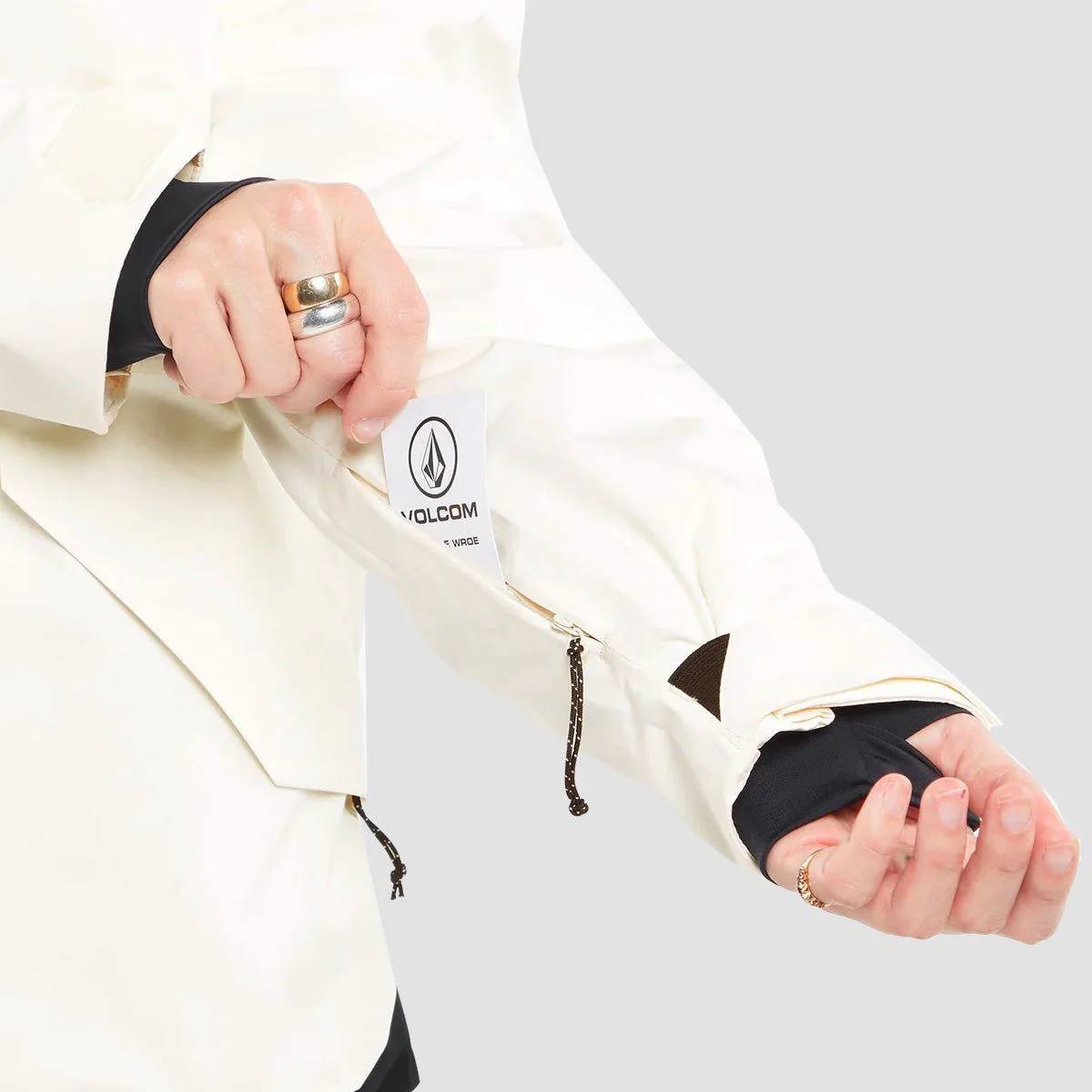 Volcom Fern Ins Gore-Tex Pullover Snow Jacket Moonbeam - Womens - Image 6