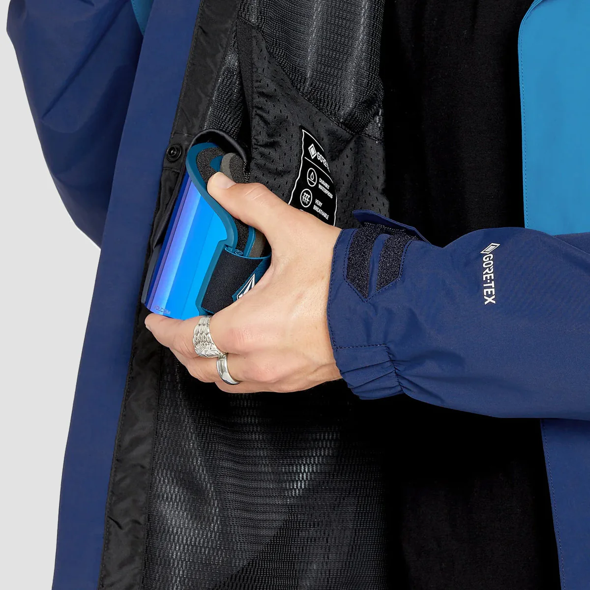 Volcom L Gore-Tex Snow Jacket Light Blue - Image 3