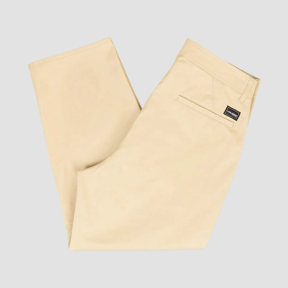 Volcom Pleated Loose Tapered Chino Pants Almond - Image 3