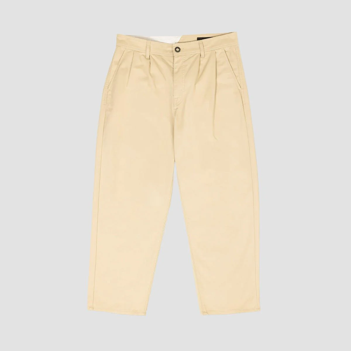 Volcom Pleated Loose Tapered Chino Pants Almond - Image 4